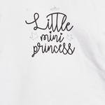 Kız Bebek Omuzları Fırfırlı Yazılı Sweatshirt