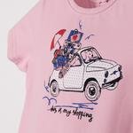 Kız Bebek Renkli Baskılı Kısa Kollu T-shirt