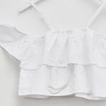 Kız Çocuk Omuzları Ayarlanılabilir Fırfırlı Lastikli Bluz