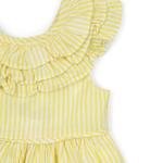 Kız Bebek Çizgi Desenli Kolsuz Elbise