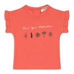 Kız Bebek Fırfırlı Çiçek Desenli T-shirt