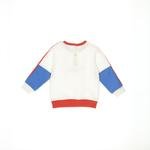 Erkek Bebek İki Renk Bloklu Baskılı Sweatshirt