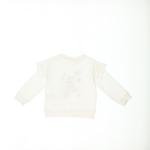 Kız Bebek Kolları Fırfırlı Yıldız Baskılı Sweatshirt