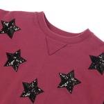 Kız Çocuk Yıldız Baskılı Crop Sweatshirt