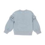 Kız Bebek Kolları Fırfırlı Yazı Detaylı Sweatshirt