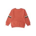 Erkek Çocuk Kollları Şerit Detaylı Baskılı Sweatshirt