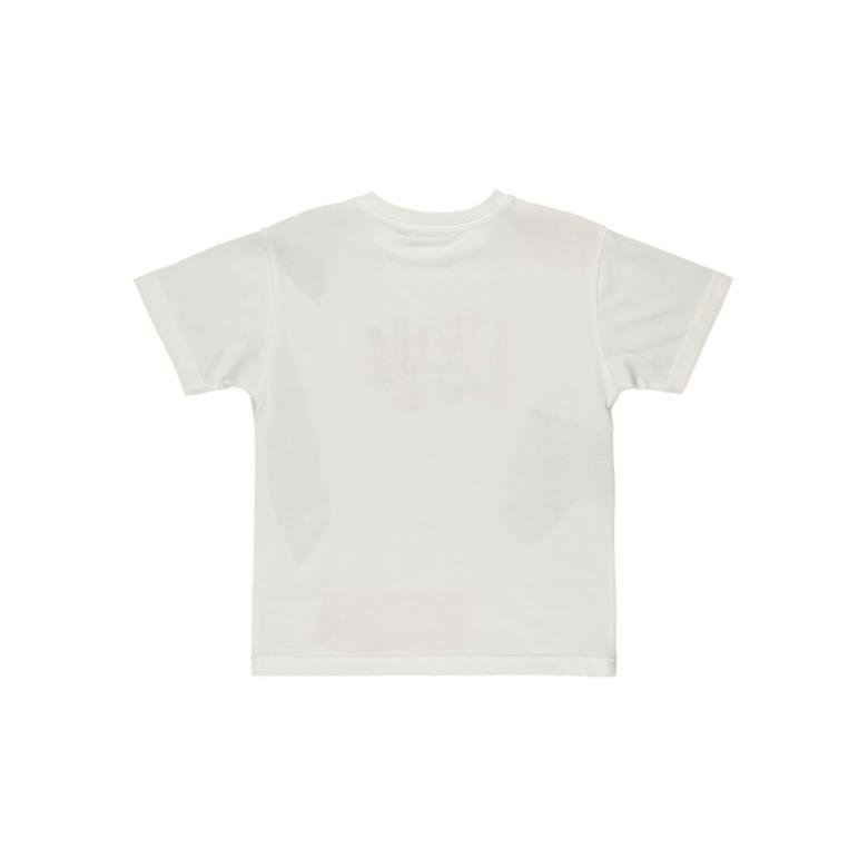 Erkek Çocuk Blok Renkli Yazı Detaylı Kısa Kollu T-shirt