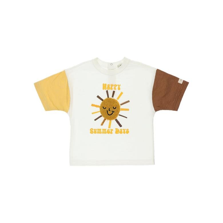 Erkek Bebek Yazı Baskılı Kısa Kollu T-shirt