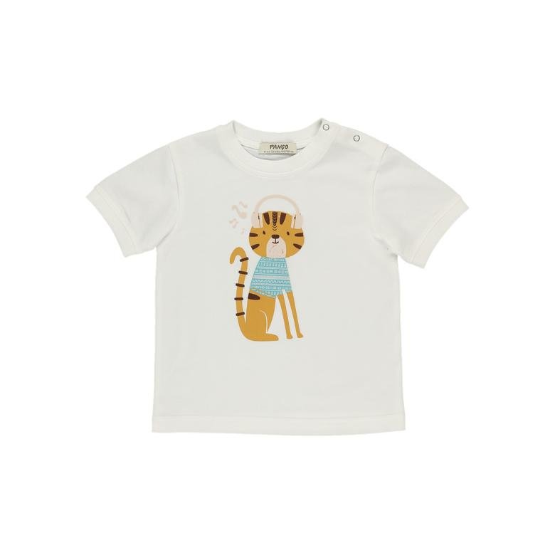 Erkek Bebek Figürlü Kısa Kollu T-shirt