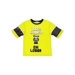 Erkek Çocuk Robot Baskılı Fileli Kısa Kollu T-shirt