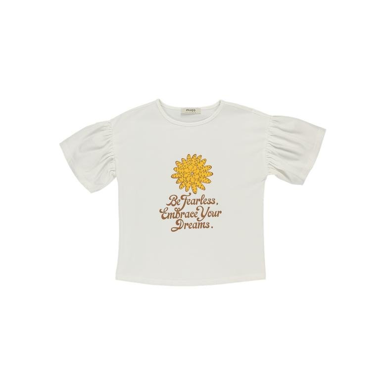 Kız Çocuk Baskılı Kısa Kollu T-shirt