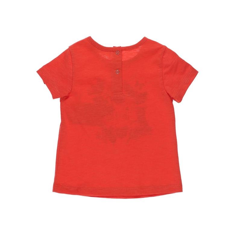 Kız Bebek Baskılı Kısa Kollu Tişört
