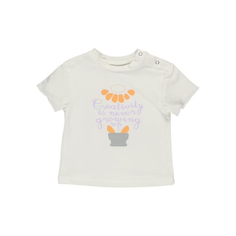 Kız Bebek Fırfır Detaylı T-Shirt ve Şort Takım