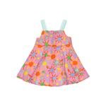 Kız Bebek Çok Renkli Çiçek Desenli Elbise