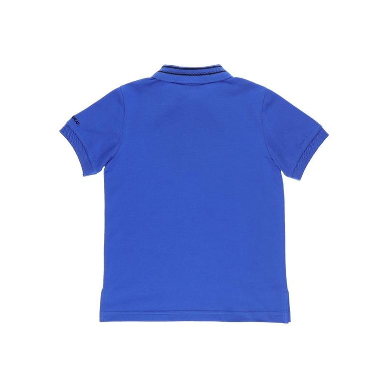 Erkek Çocuk Polo Yaka Çizgili Kısa Kollu Tişört
