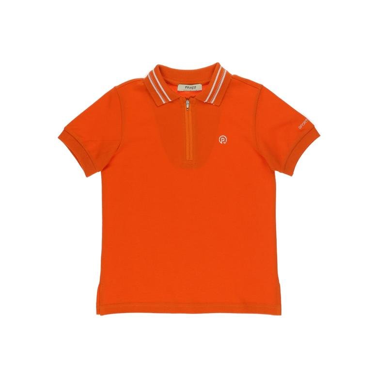 Erkek Çocuk Polo Yaka Çizgili Kısa Kollu Tişört