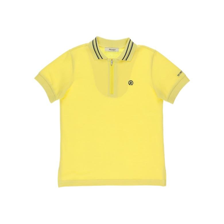 Erkek Çocuk Polo Yaka Çizgili Kısa Kollu T-shirt
