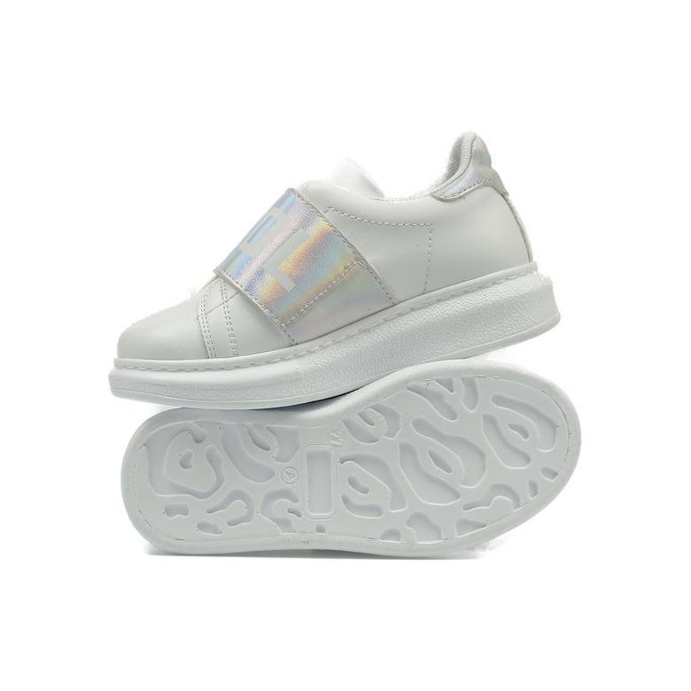 Kız Bebek Baskı Detaylı Cırt Cırtlı Sneaker