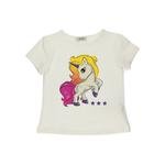 Kız Çocuk Unicorn Baskılı Kısa Kollu T-shirt