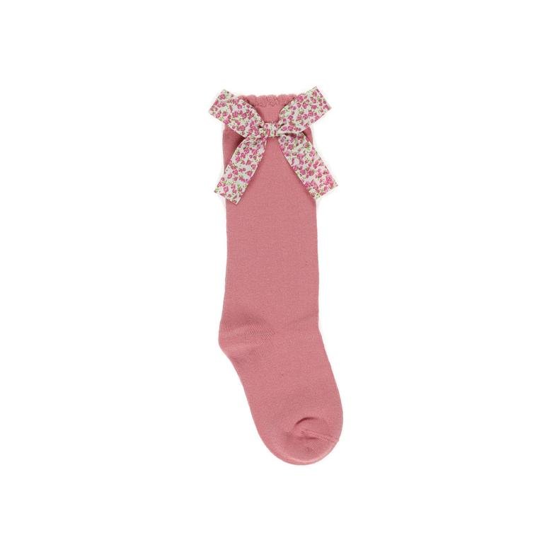 Kız Bebek Kurdelalı Diz Altı Soket Çorap