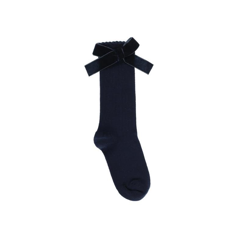 Kız Çocuk Kurdelalı Diz Altı Soket Çorap