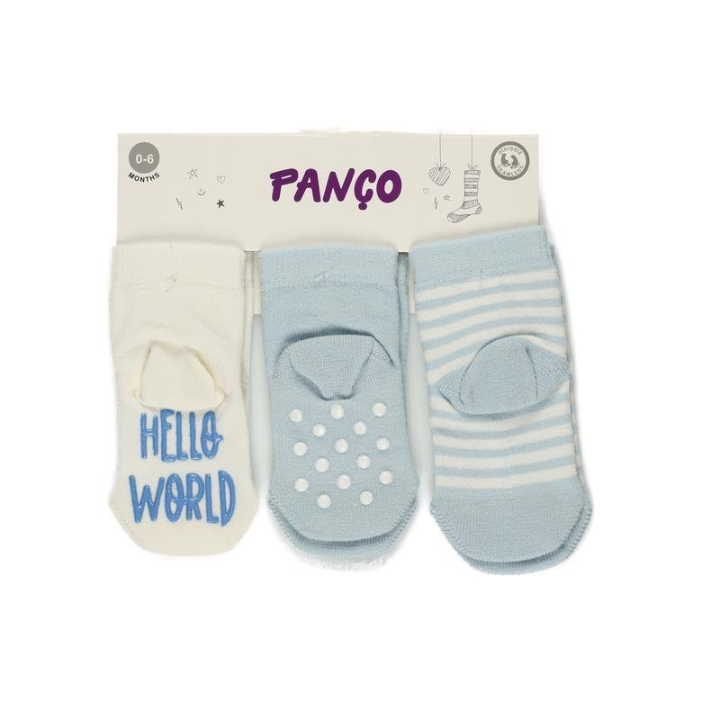 Erkek Bebek Çok Renkli Üçlü Soket Çorap