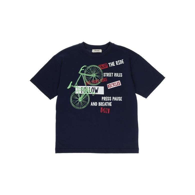 Erkek Çocuk Slogan Baskılı Kısa Kollu T-shirt
