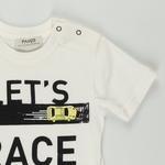 Erkek Bebek Baskılı T-Shirt Detaylı 3 lü Takım