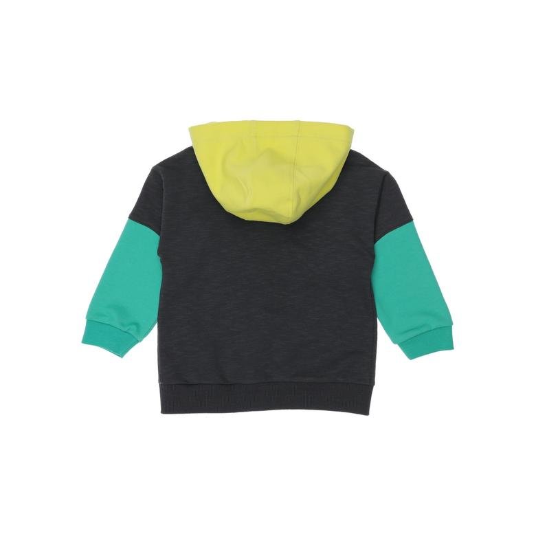 Erkek Bebek Kapüşonlu Çok Renkli  Sweatshirt