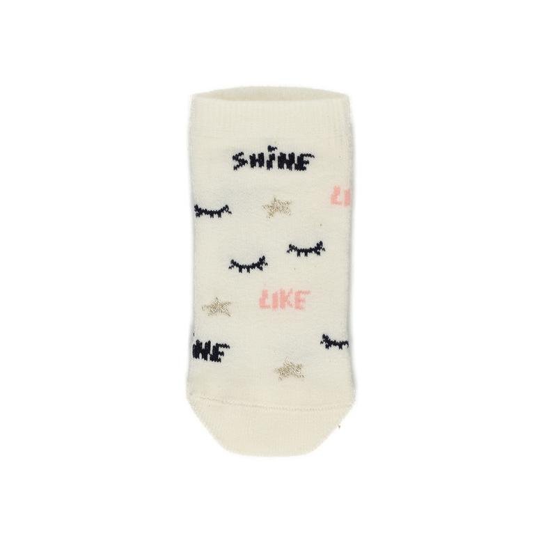 Kız Çocuk Desenli İkili Patik Çorap