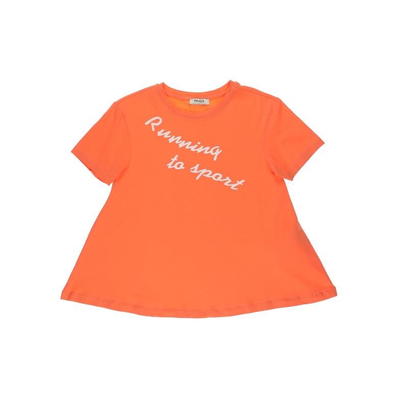 Kız Çocuk Baskılı Kısa Kollu T-shirt