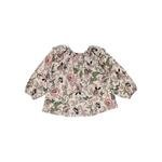 Kız Bebek Volan Detaylı Çiçek Desenli Bluz