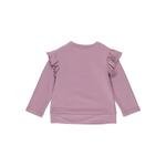 Kız Bebek Omzu Volan Detaylı Nakışlı Sweatshirt