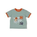 Erkek Bebek Önü Slogan Baskılı Kısa Kollu Tişört