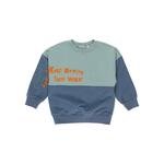 Erkek Bebek Blok Detaylı Yazılı Sweatshirt