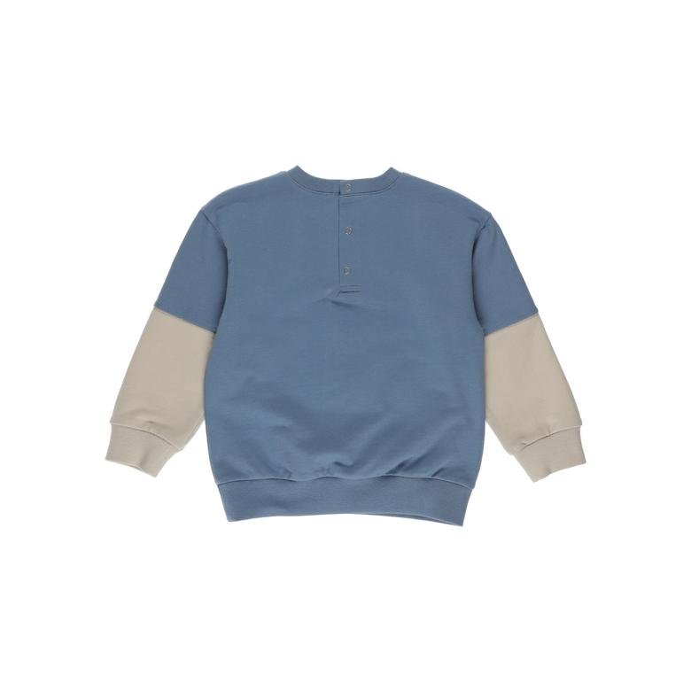 Erkek Bebek Blok Renkli Baskılı Sweatshirt