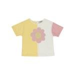 Kız Bebek Çiçek Desen Nakışlı Tişört