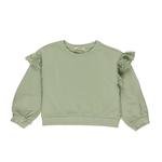 Kız Bebek Kolları Dantel Detaylı Sweatshirt