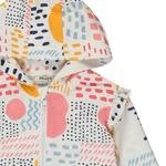 Kız Bebek Geometrik Desenli Fermuarlı Sweatshirt