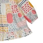 Kız Bebek Geometrik Desenli Örme Elbise