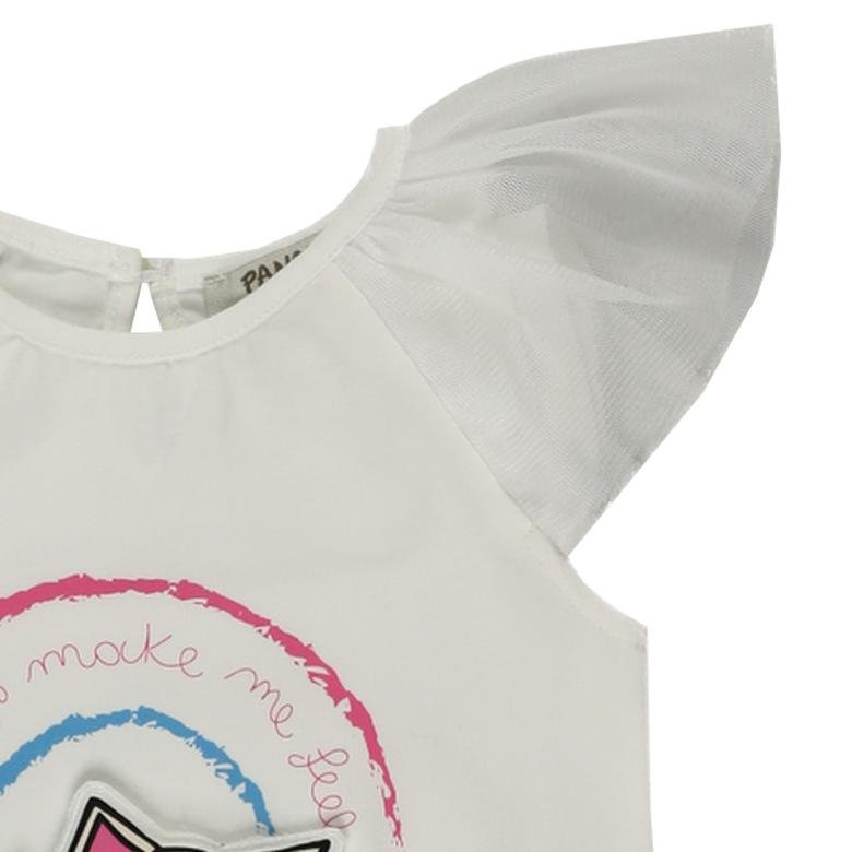 Kız Bebek Üç Boyutlu Süsleme Detaylı Tişört