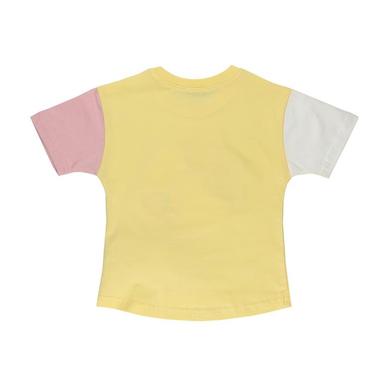 Kız Bebek Çiçek Desen Baskılı Tişört