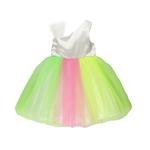 Kız Çocuk Neon Renkli Parti Elbisesi