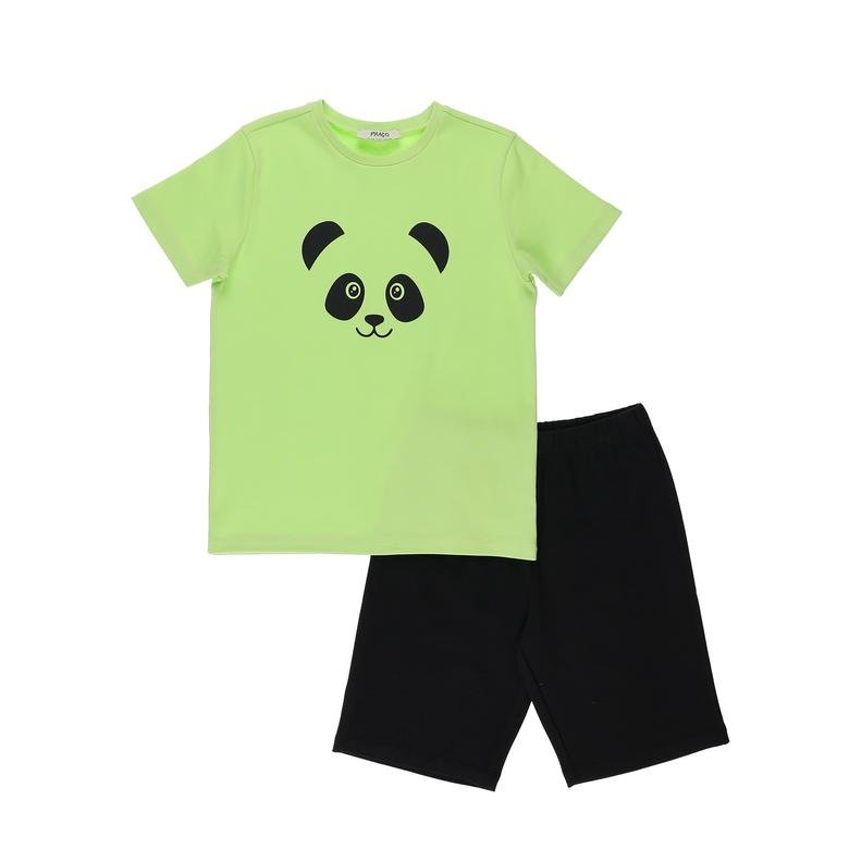 Erkek Çocuk Baskılı Şortlu Pijama Takımı