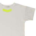 Kız Çocuk Neon Zincir Detaylı Kısa Kollu Tişört