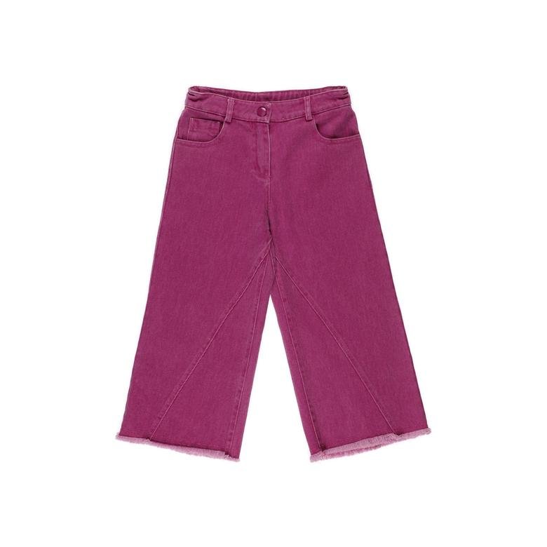 Kız Çocuk Renkli Denim Pantolon