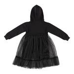 Kız Çocuk Eteği Tül Detaylı Örme Elbise