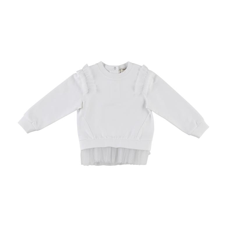 Kız Bebek Tül Detaylı Sweatshirt