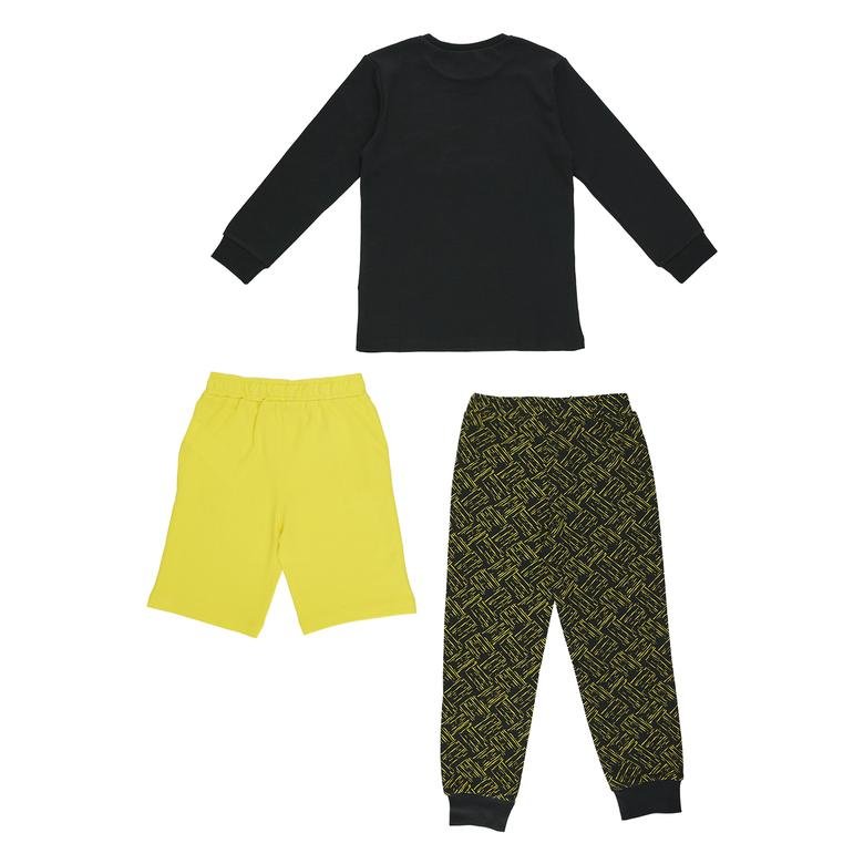 Erkek Çocuk 3'lü Set Pijama Takımı