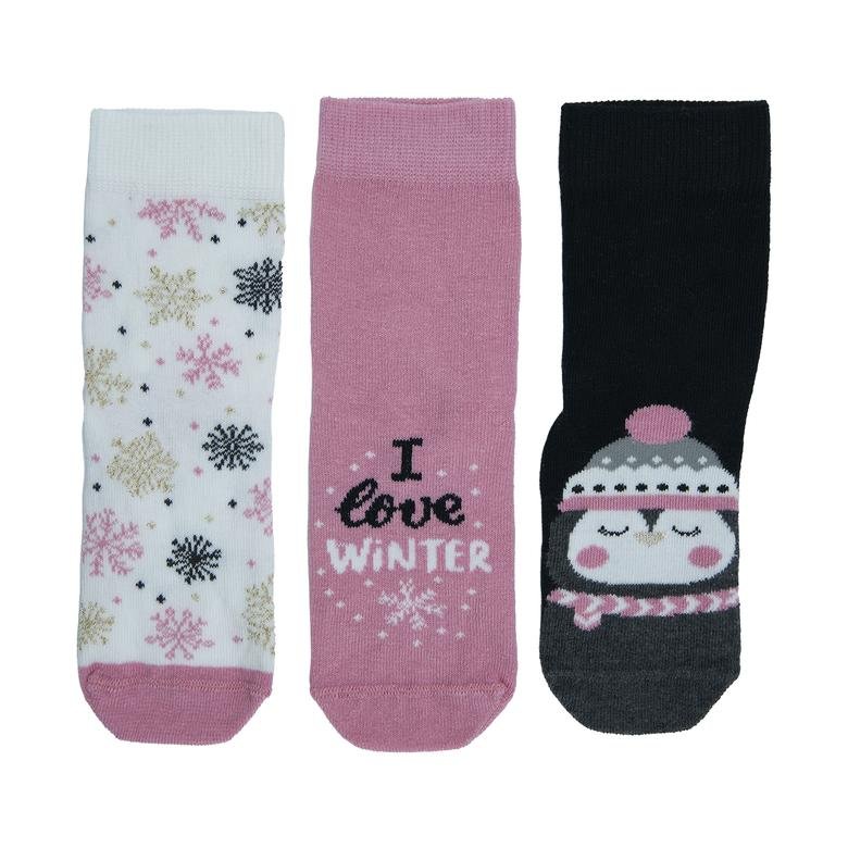 Kız Çocuk 3'lü Soket Çorap Set